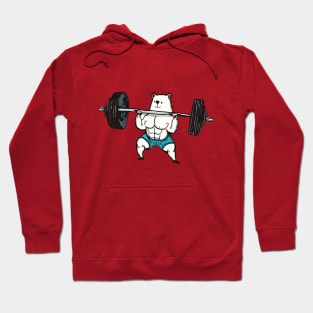 Bear lifting weights weightlifting sport/gym Hoodie